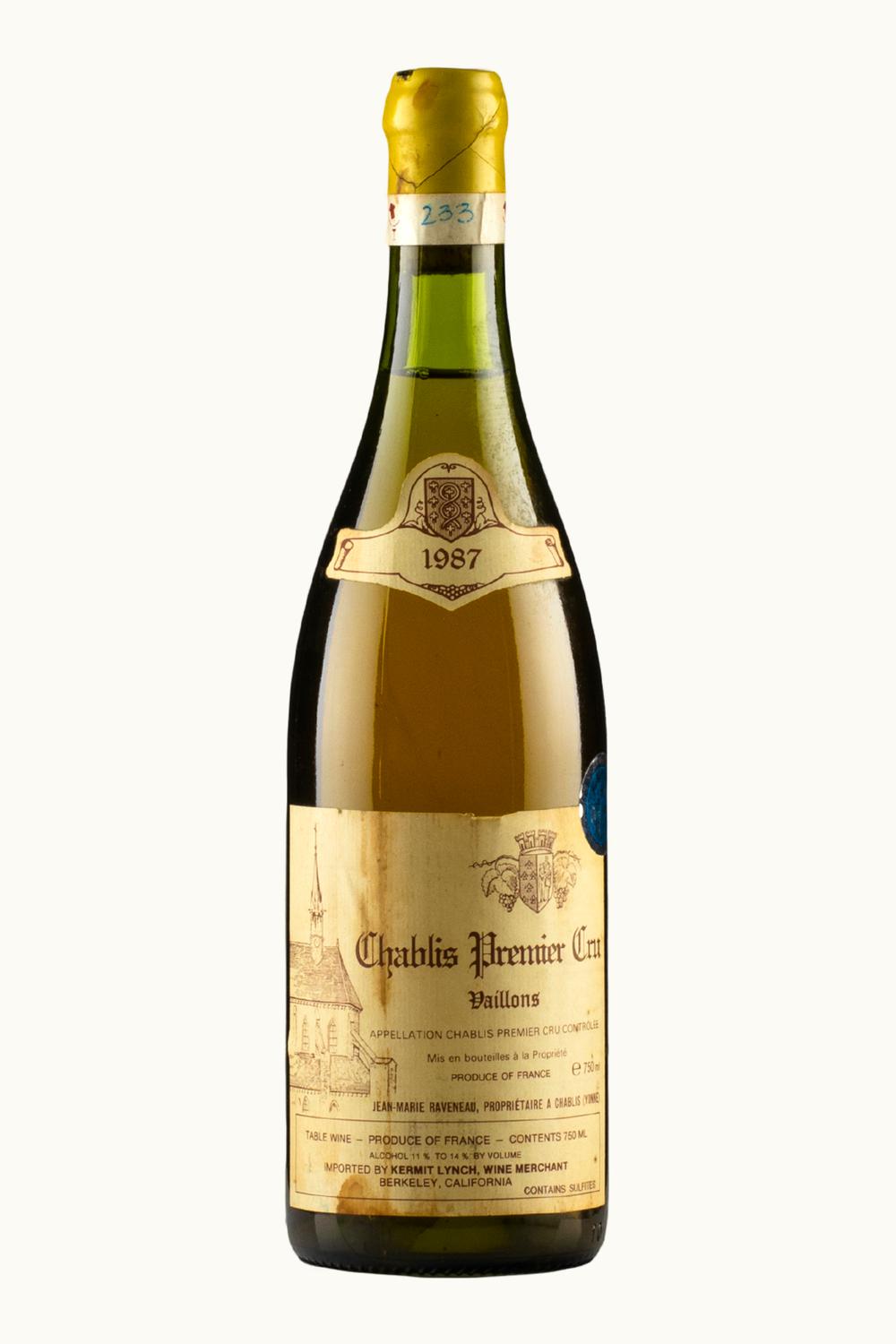 Domaine François Raveneau Domaine François Raveneau Vaillons Chablis Premier Cru, 1987