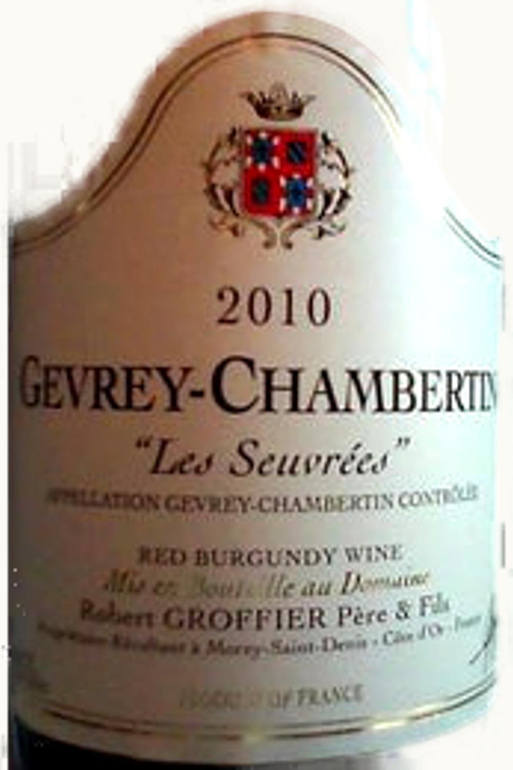 Domaine Robert Groffier Gevrey-Chambertin, 1987