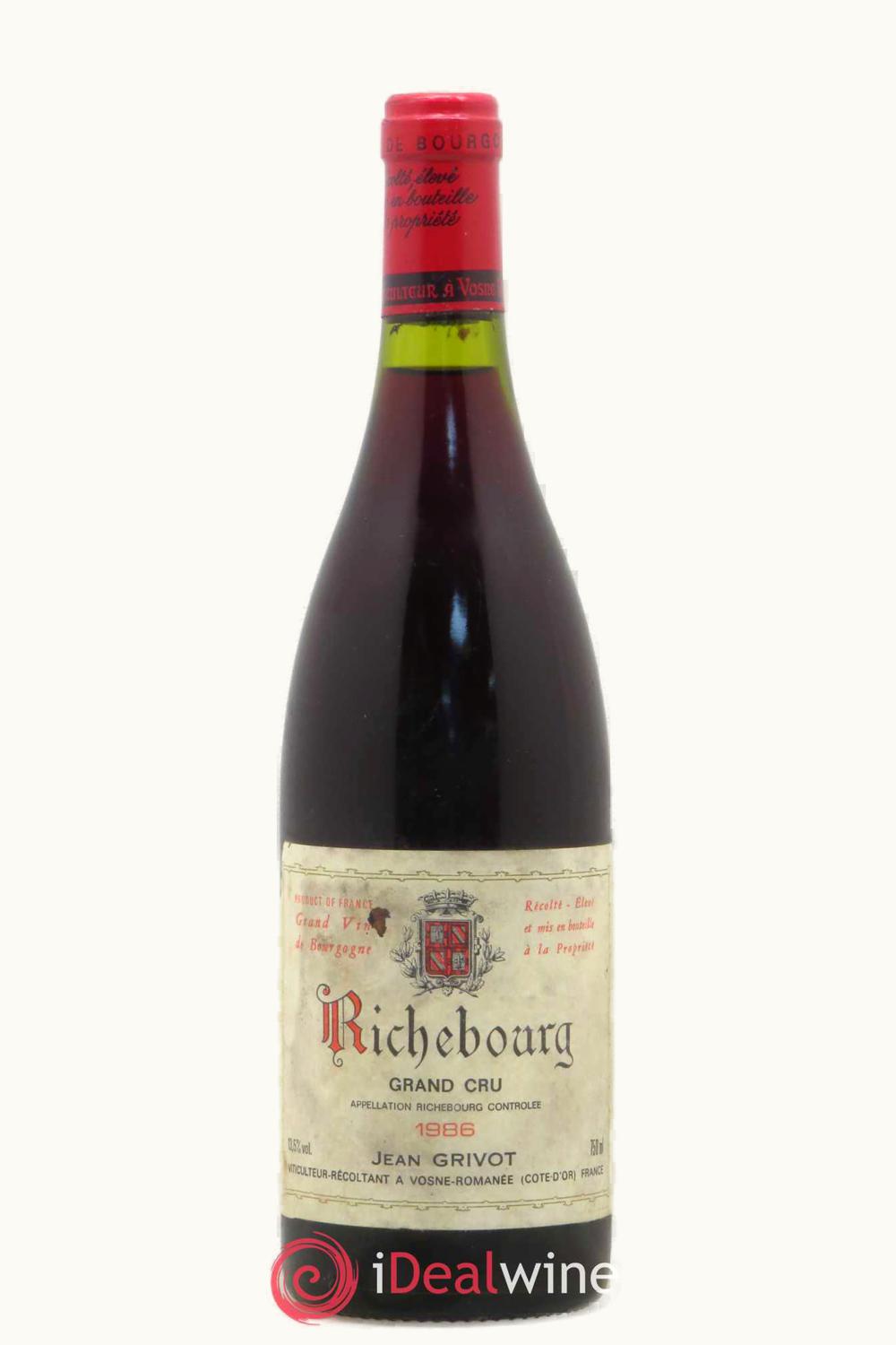 Domaine Jean Grivot Domaine Jean Grivot Grand Cru Richebourg, 1986