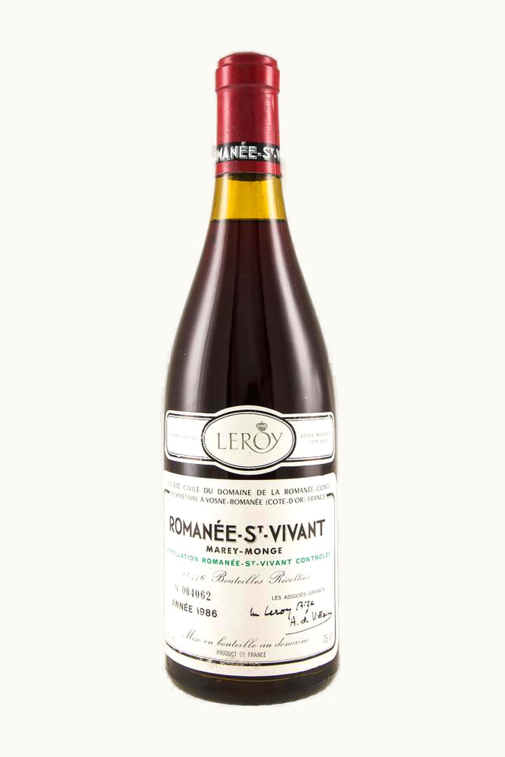 Domaine de la Romanée-Conti Domaine de la Romanée-Conti St Vivant Grand Cru, 1986