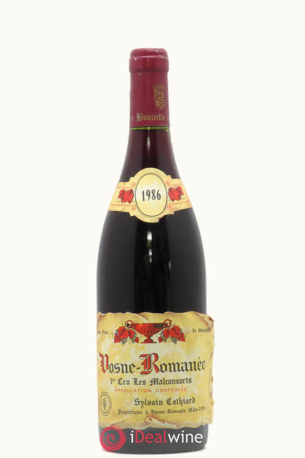 Sylvain Cathiard Aux Malconsort Vosne Romanee Premier Cru, 1986