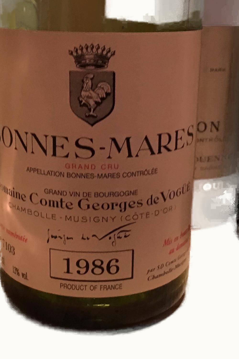 Domaine Comte George de Vogue Domaine Comte George de Vogue Grand Cru Bonnes Mares, 1986