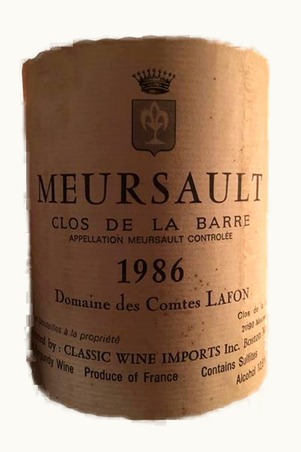 Domaine de Comte Lafon Domaine de Comte Lafon Clos la Barre Meursault, 1986