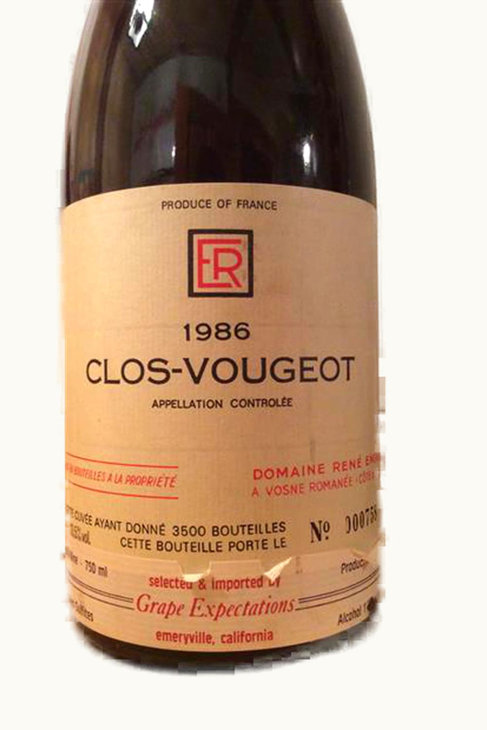 Domaine René Engel Domaine Rene Engel Grand Cru Cote Nuit Clos de Vougeot, 1986