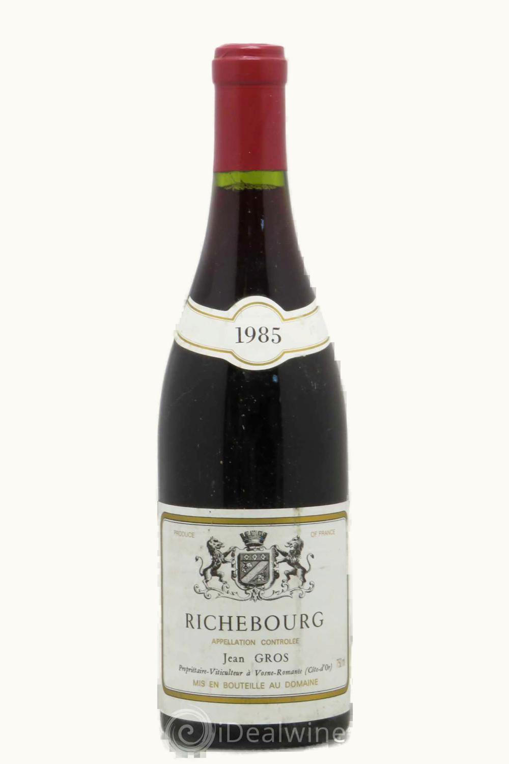 Jean Gros Grand Cru Richebourg Vosne Romanee, 1985