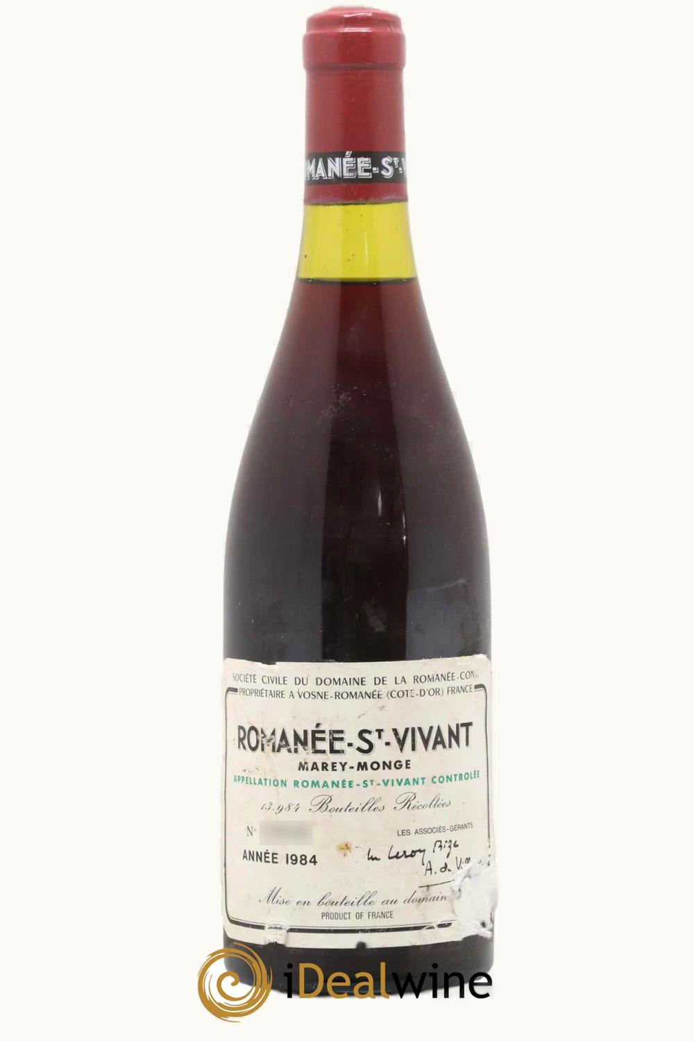 Domaine de la Romanée-Conti Domaine de la Romanée-Conti St Vivant Grand Cru Cote Nuit Vosne, 1984