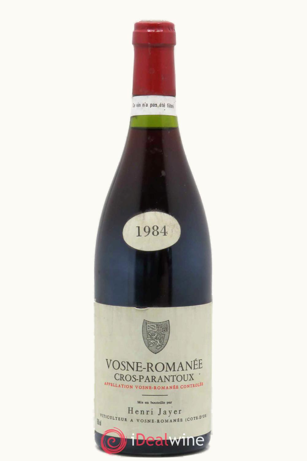 Domaine Henri Jayer Domaine Henri Jayer Cros Parantoux Vosne Romanee Premier Cru, 1984