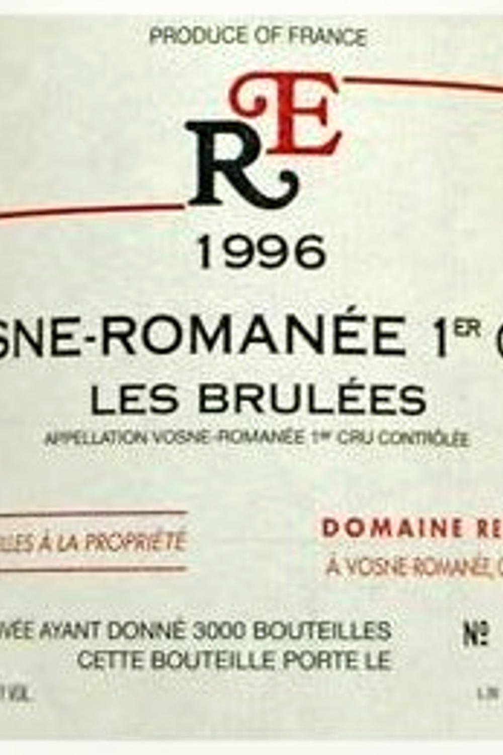 Domaine René Engel Domaine Rene Engel Aux Brulees Vosne Romanee Premier Cru, 1984