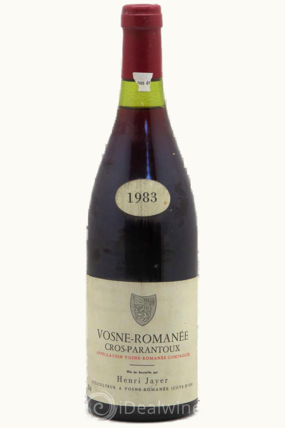 Domaine Henri Jayer Domaine Henri Jayer Cros Parantoux Vosne Romanee Premier Cru Cote de Nuit, 1983