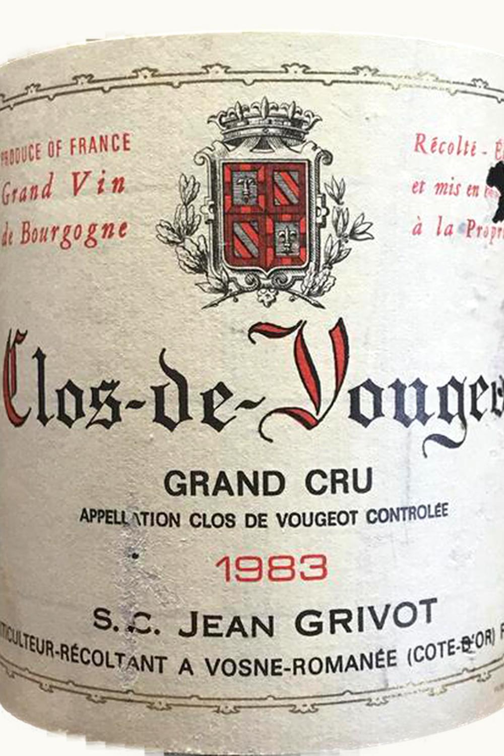 Domaine Jean Grivot Grand Cru Cote Nuit Clos de Vougeot, 1983