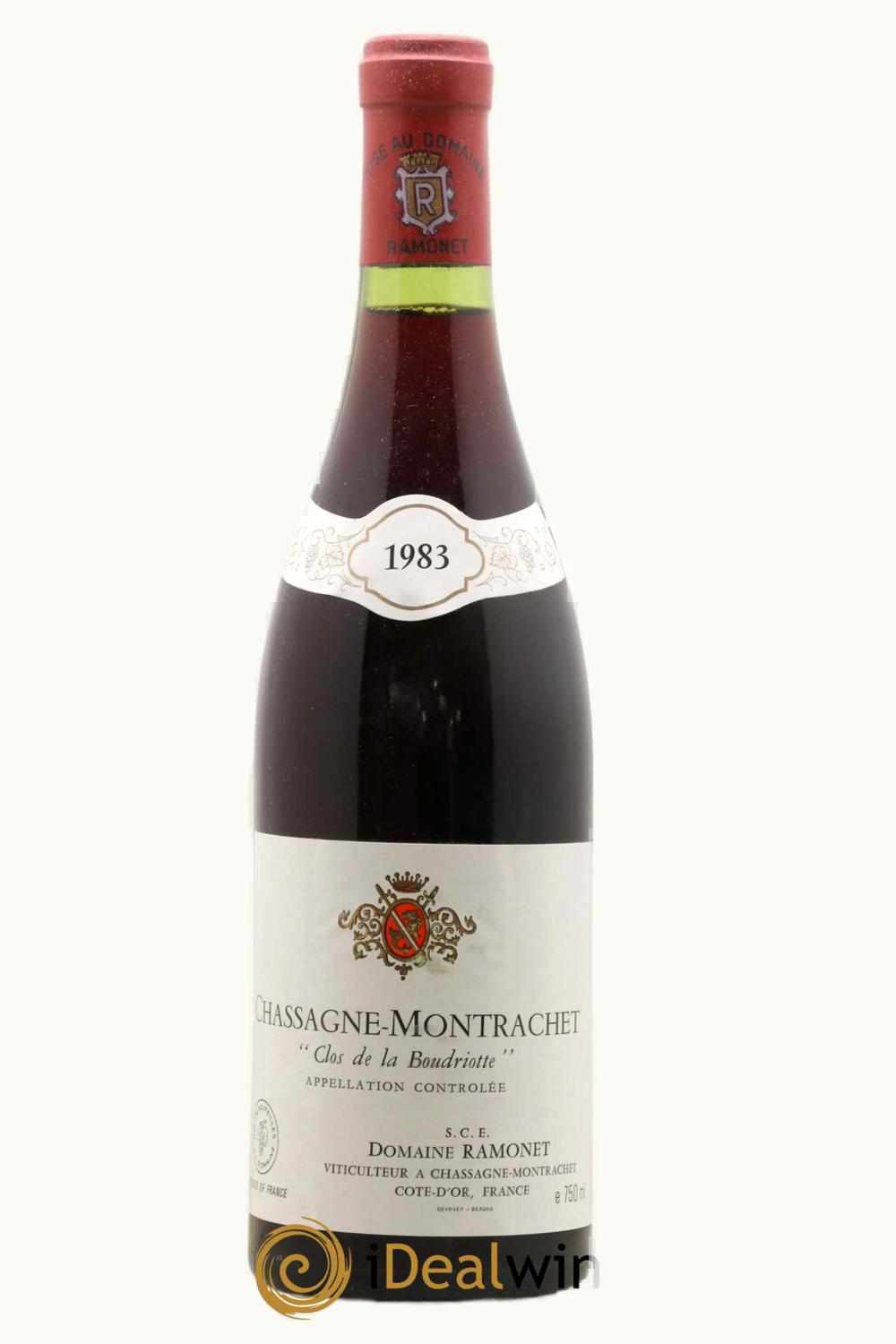 Domaine Ramonet Clos de la Boudriotte Rouge Chass Montrachet Premier Cru Cote Beaune, 1983
