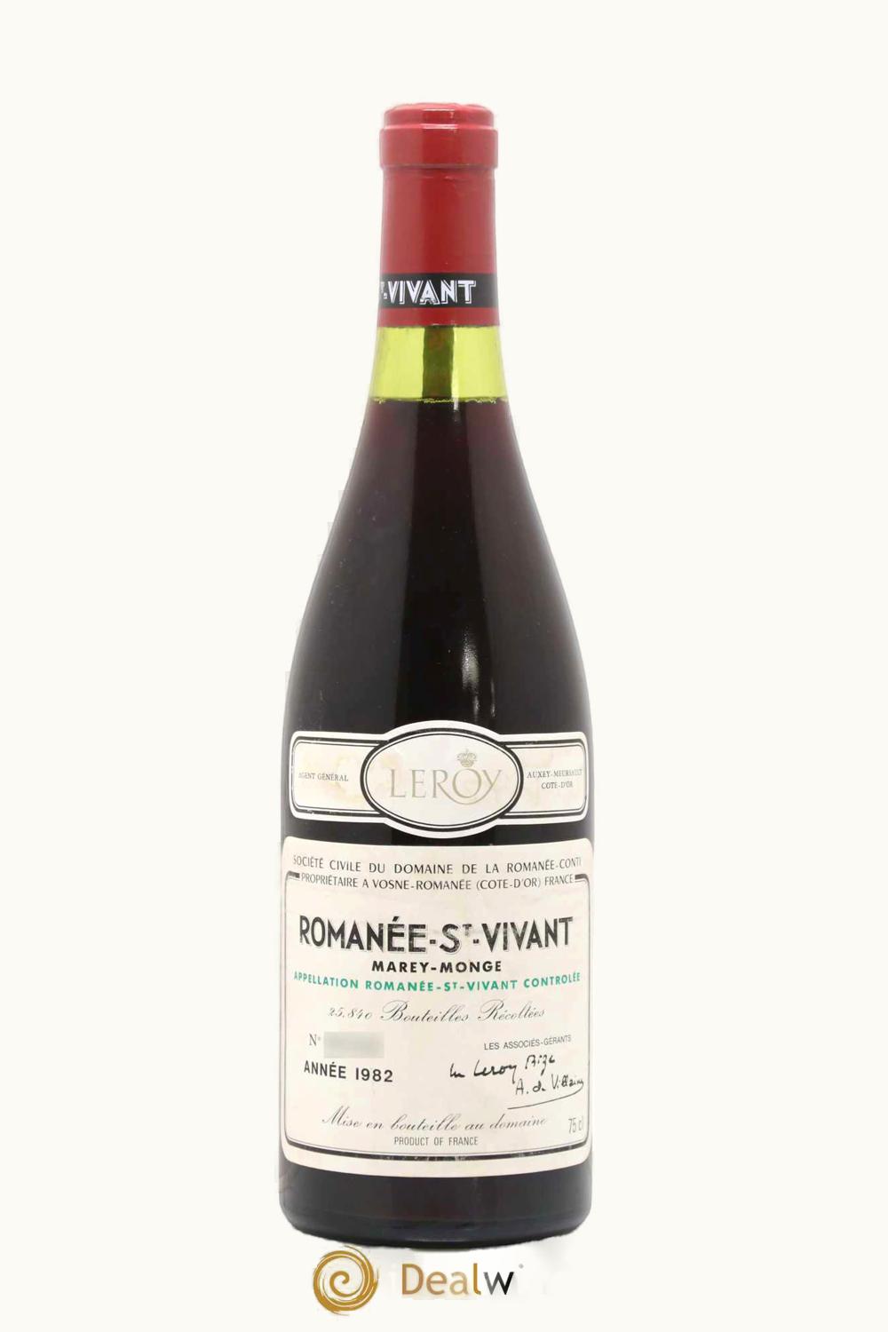 Domaine de la Romanée-Conti Domaine de la Romanée-Conti St Vivant Grand Cru Cote Nuit Vosne Burgundy, 1982