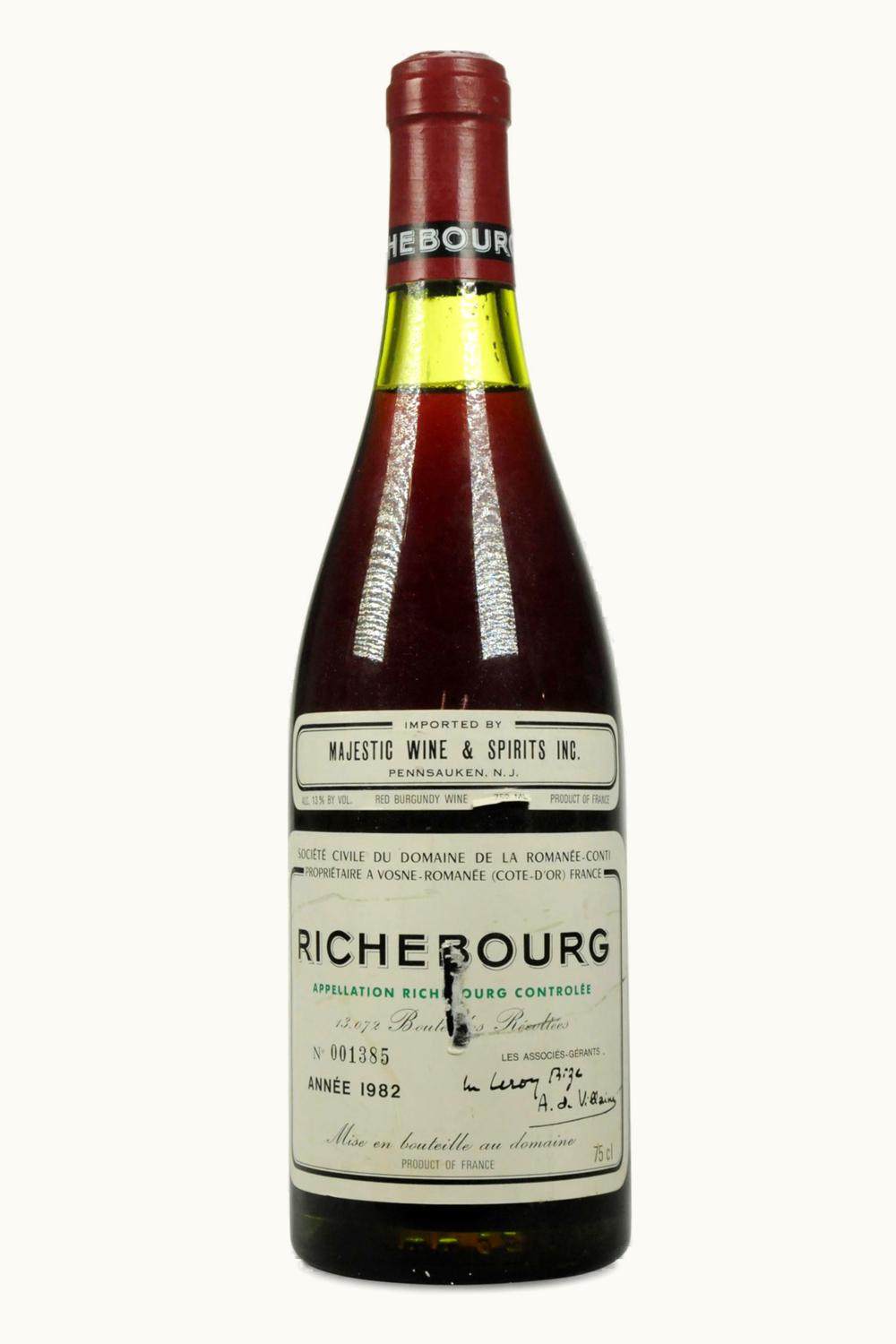 Domaine de la Romanée-Conti Domaine de la Romanée-Conti Grand Cru Cote Nuit Richebourg Vosne Burgundy, 1982