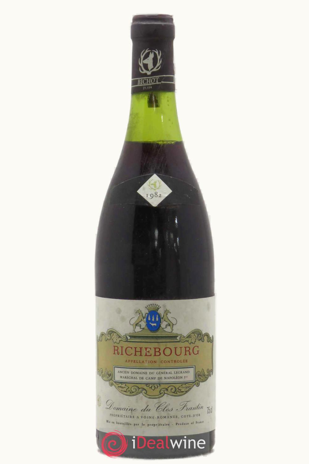 Albert Bichot Albert Bichot Domaine du Clos Frantin Grand Cru Richebourg, 1982
