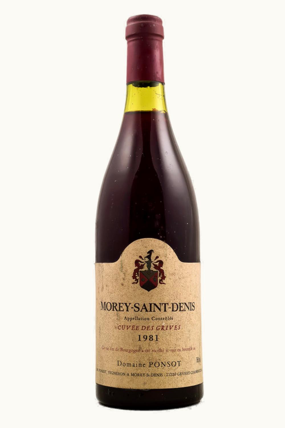 Domaine Ponsot Cuvée de Grives Côte de Nuit Morey St Denis, 1981