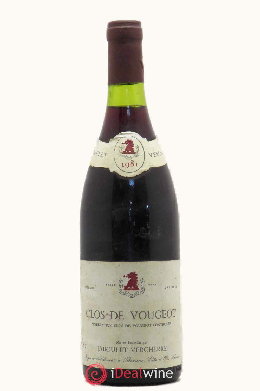 Jaboulet Verchère Jaboulet Verchère Grand Cru Côte de Nuit Clos de Vougeot, 1981