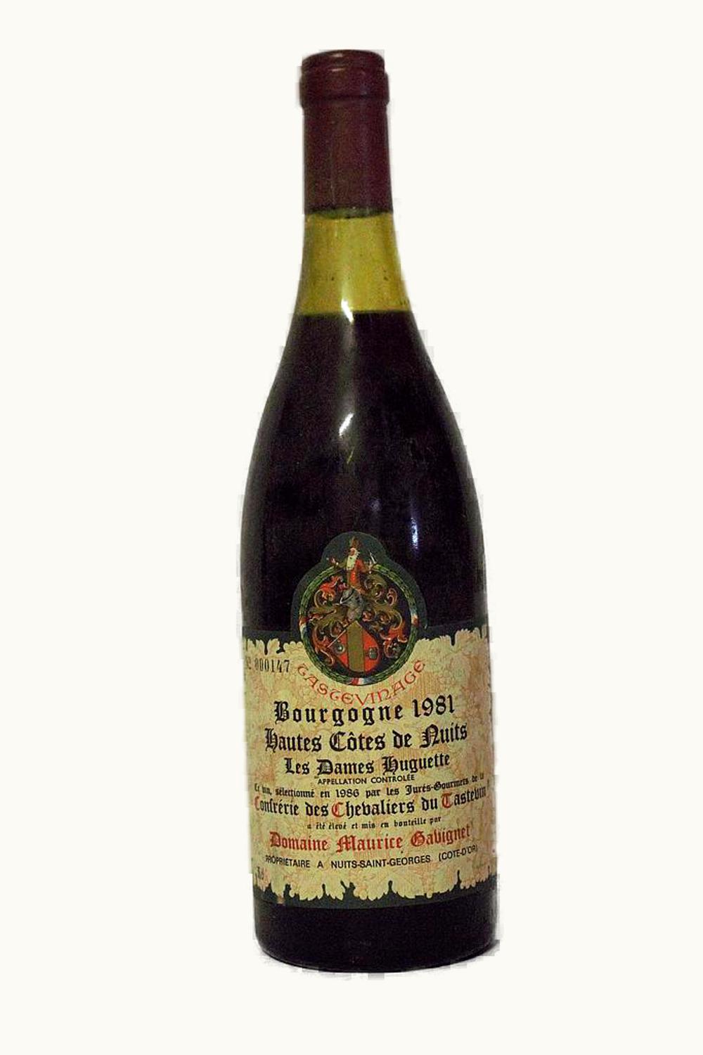 Maurice Gavignet Maurice Gavignet Clos Dame Huguet Bourgogne Haut Côte de Nuit, 1981