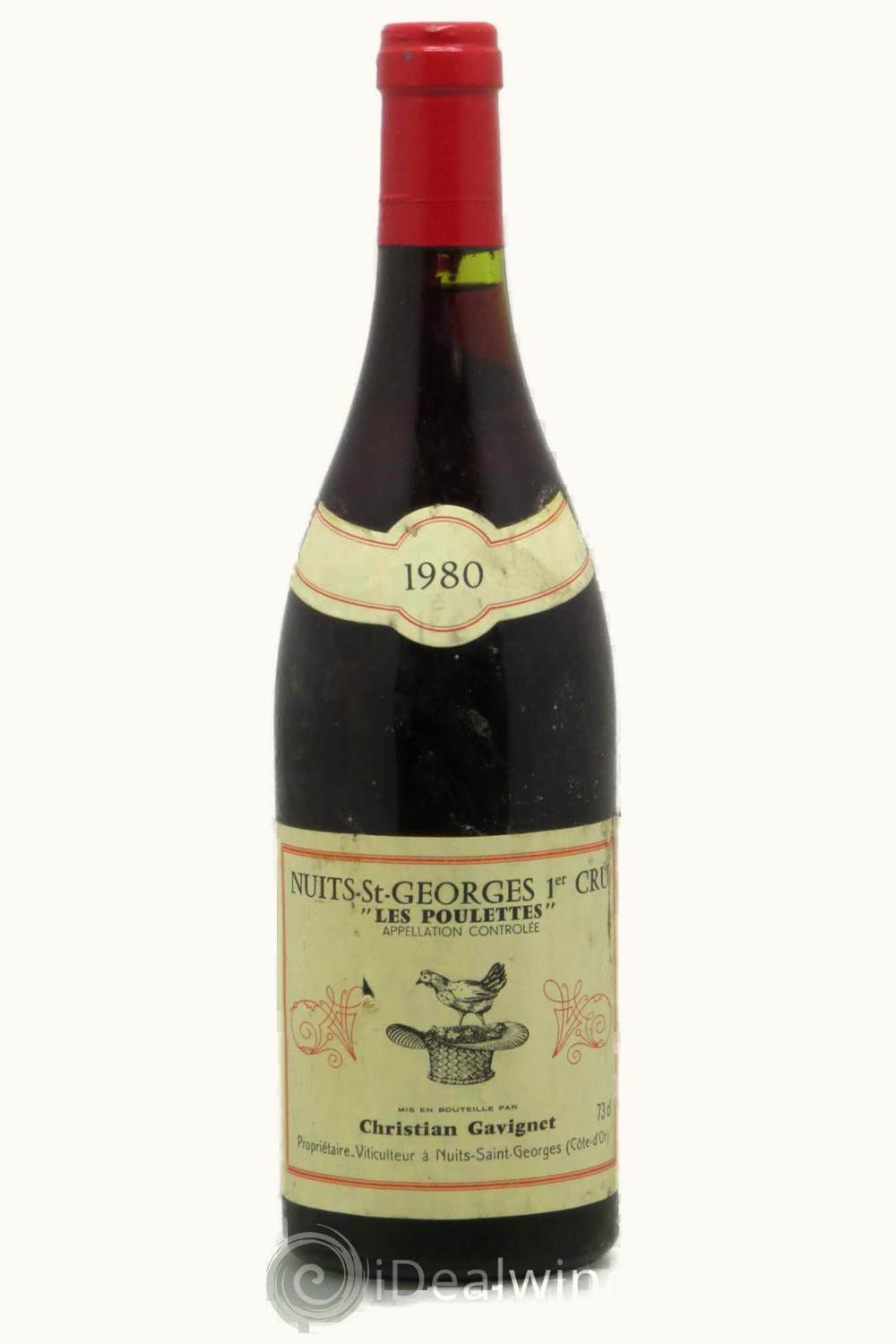 Domaine du Clos de Poulette Domaine du Clos de Poulette Les Vaucrains Nuit St George Premier Cru Cote, 1980