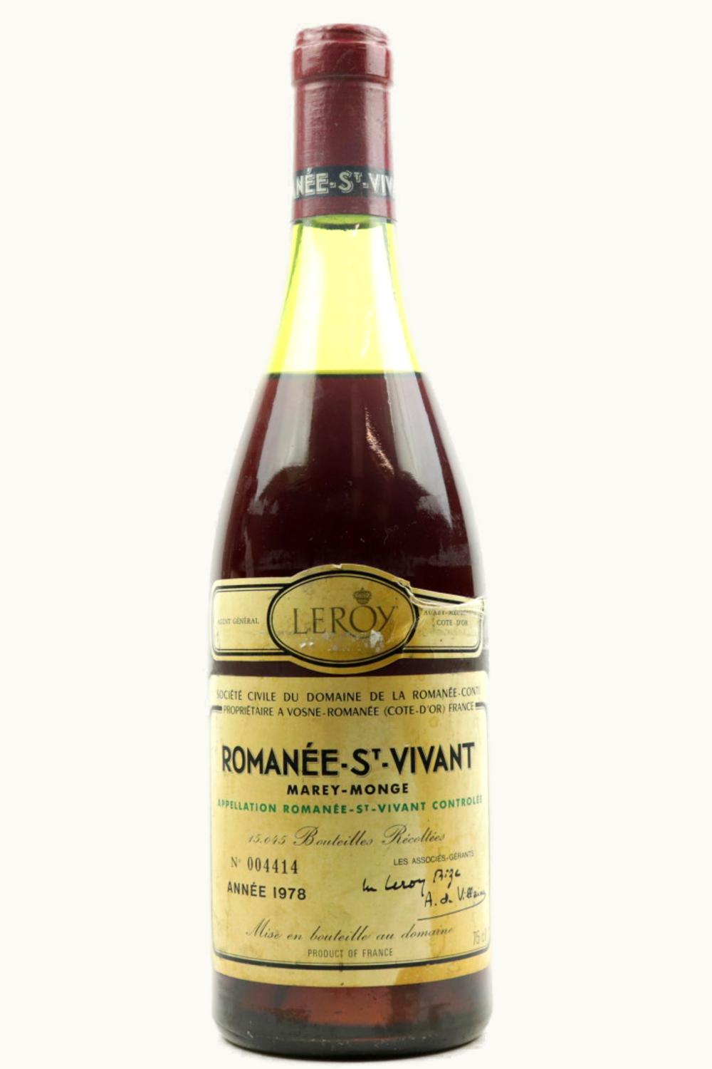 Domaine de la Romanée-Conti Domaine de la Romanée-Conti St. Vivant Grand Cru, 1978