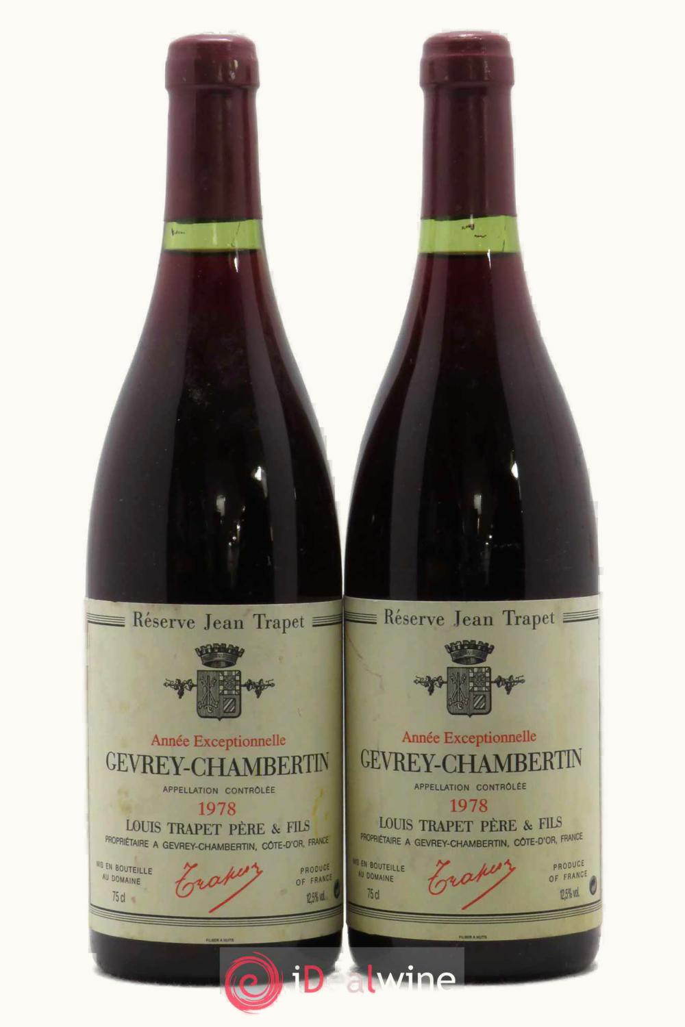Domaine Trappet Père Chambertin Grand Cru Le Gevrey, 1978