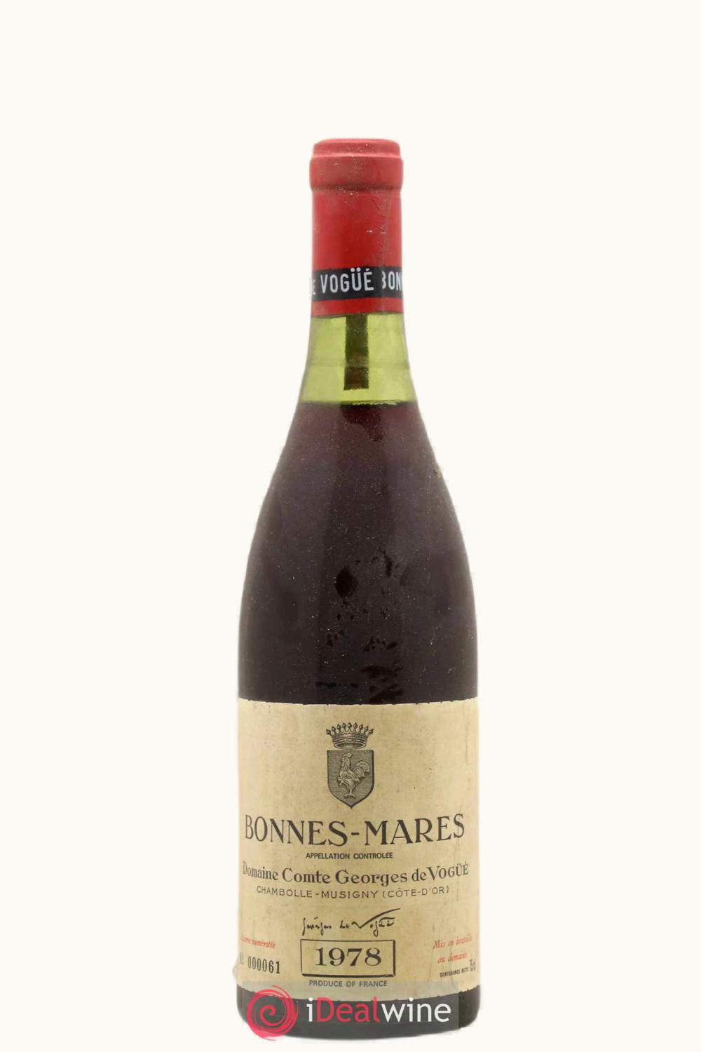 Domaine Comte George de Vogue Domaine Comte George de Vogue Grand Cru Côte de Nuit Bonnes Mares, 1978
