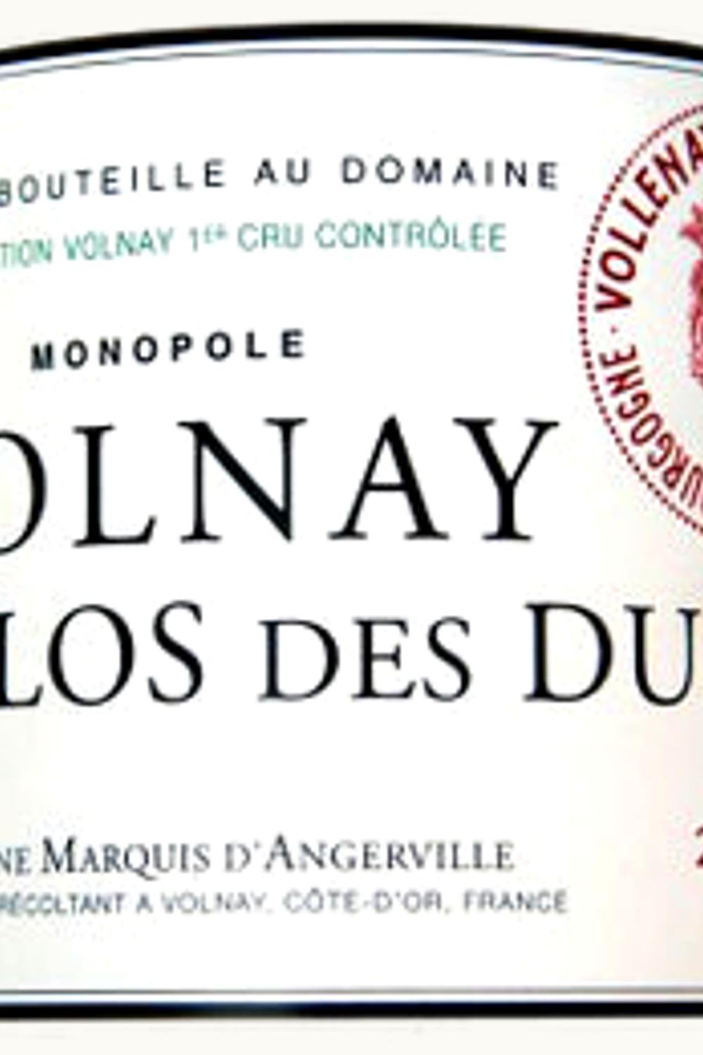 Domaine Marquis d'Angerville Domaine Marquis d'Angerville Clos des Ducs Volnay Premier Cru Côte de Beaune, 1977