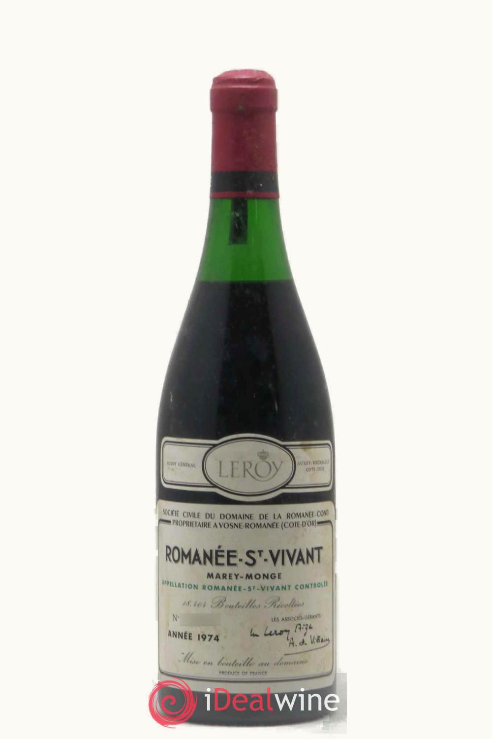 Domaine de la Romanée-Conti Domaine de la Romanée-Conti St Vivant Grand Cru, 1976