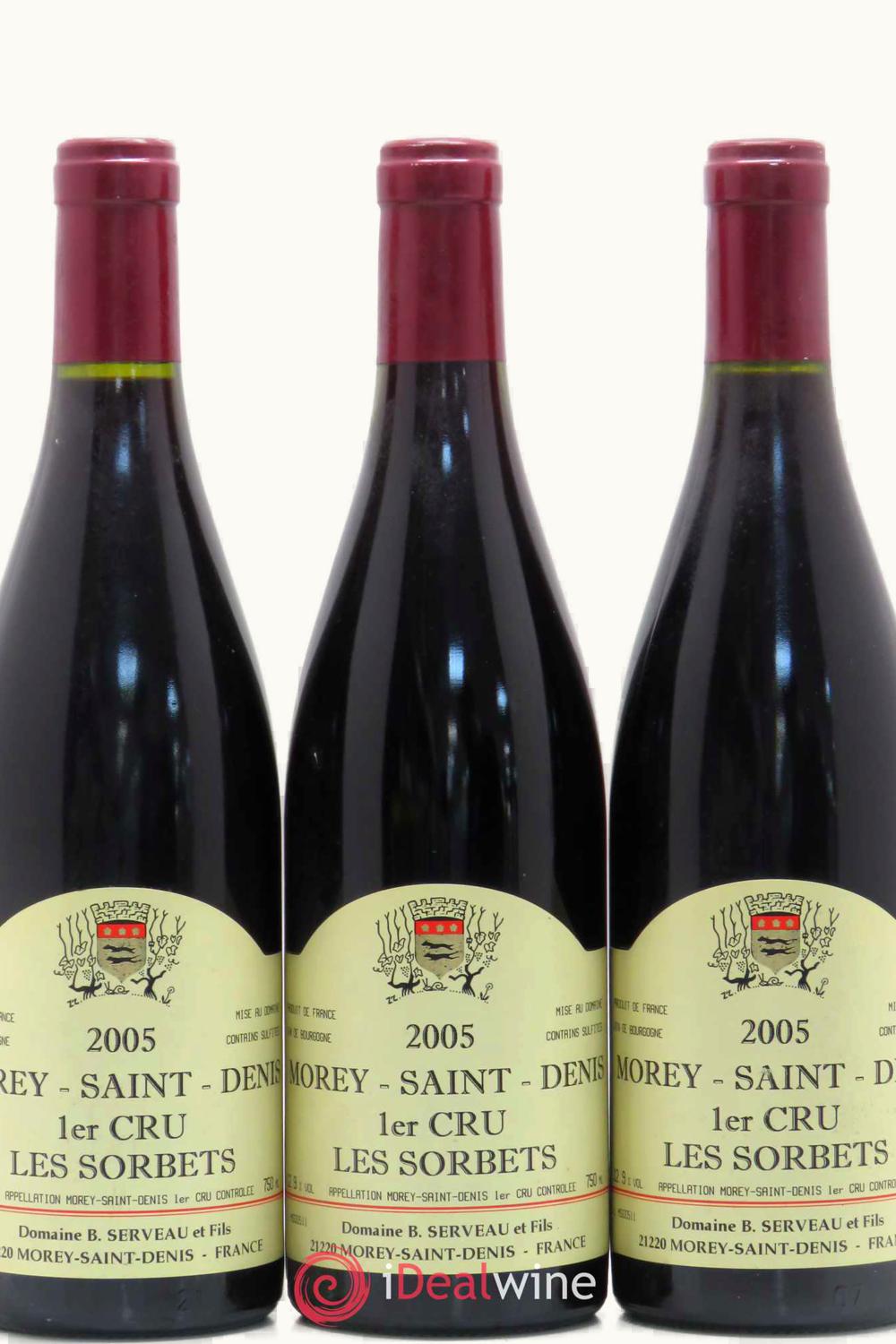 Domaine Bernard Serveau Domaine Bernard Serveau Les Sorbet Morey-St-Denis, Sorbé Premier Cru, Côte de Nuit, 1974