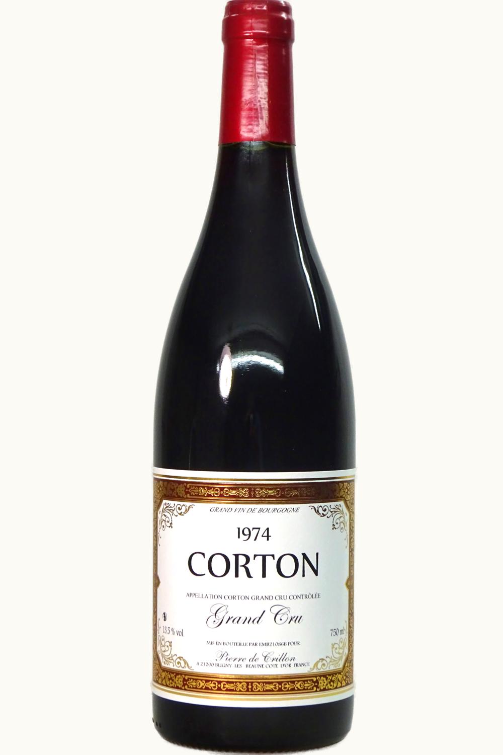 Pierre de Carillon Pierre de Carillon Côte de Beaune Corton Grand Cru, Burgundy, 1974