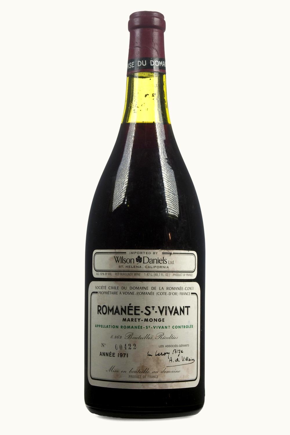 Domaine de la Romanée-Conti Domaine de la Romanée-Conti St. Vivant Grand Cru Côte de Nuit, 1971