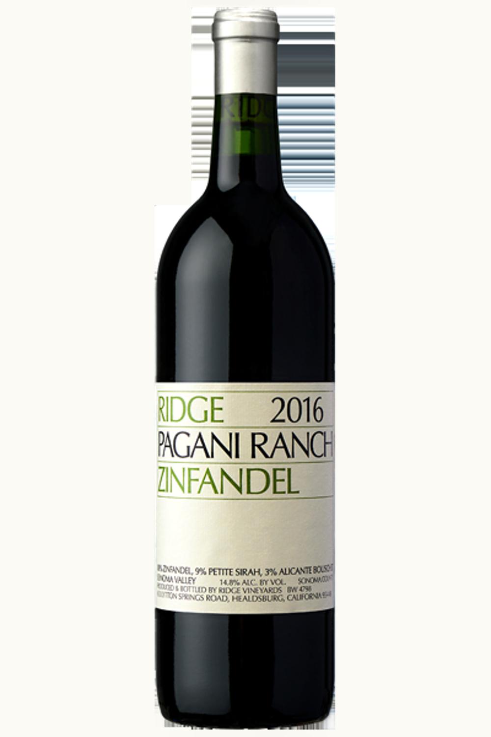 Ridge Vineyards Ridge Vineyards Pagani Ranch Zinfandel, 2016