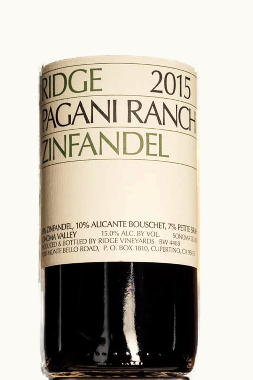Ridge Vineyards Ridge Vineyards Pagani Ranch Zinfandel, 2015