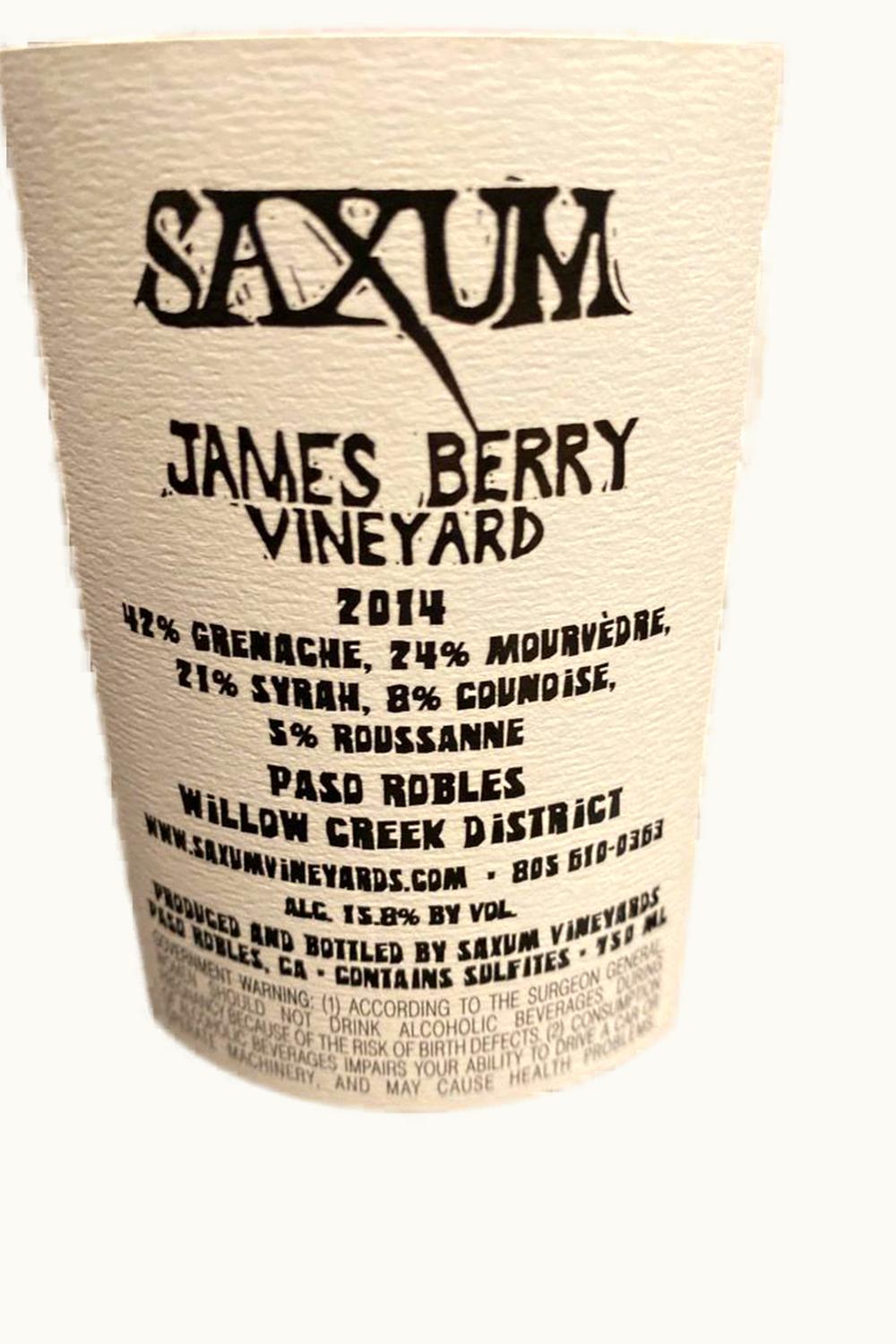 Saxum Saxum James Berry, 2014
