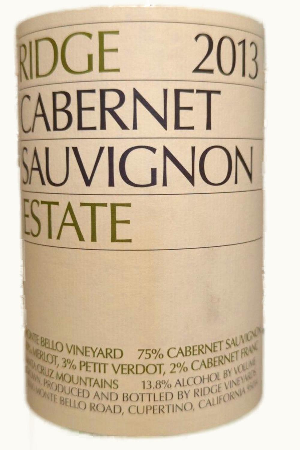 Ridge Vineyards Ridge Vineyards Estate Cab Sauv, 2013