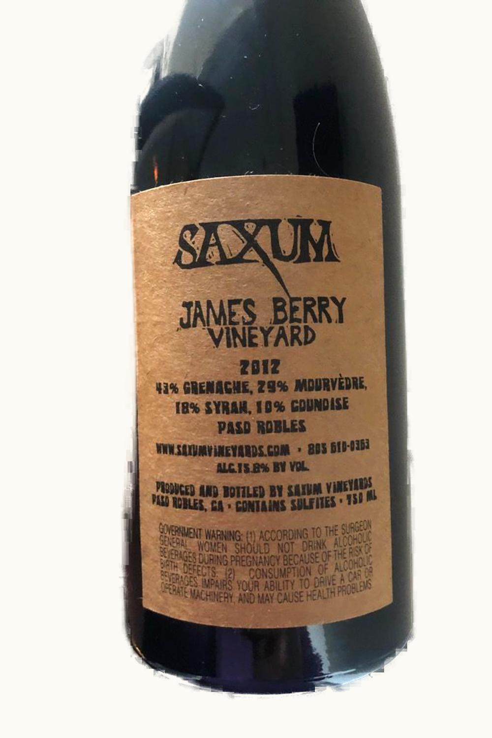 Saxum Saxum James Berry, 2012