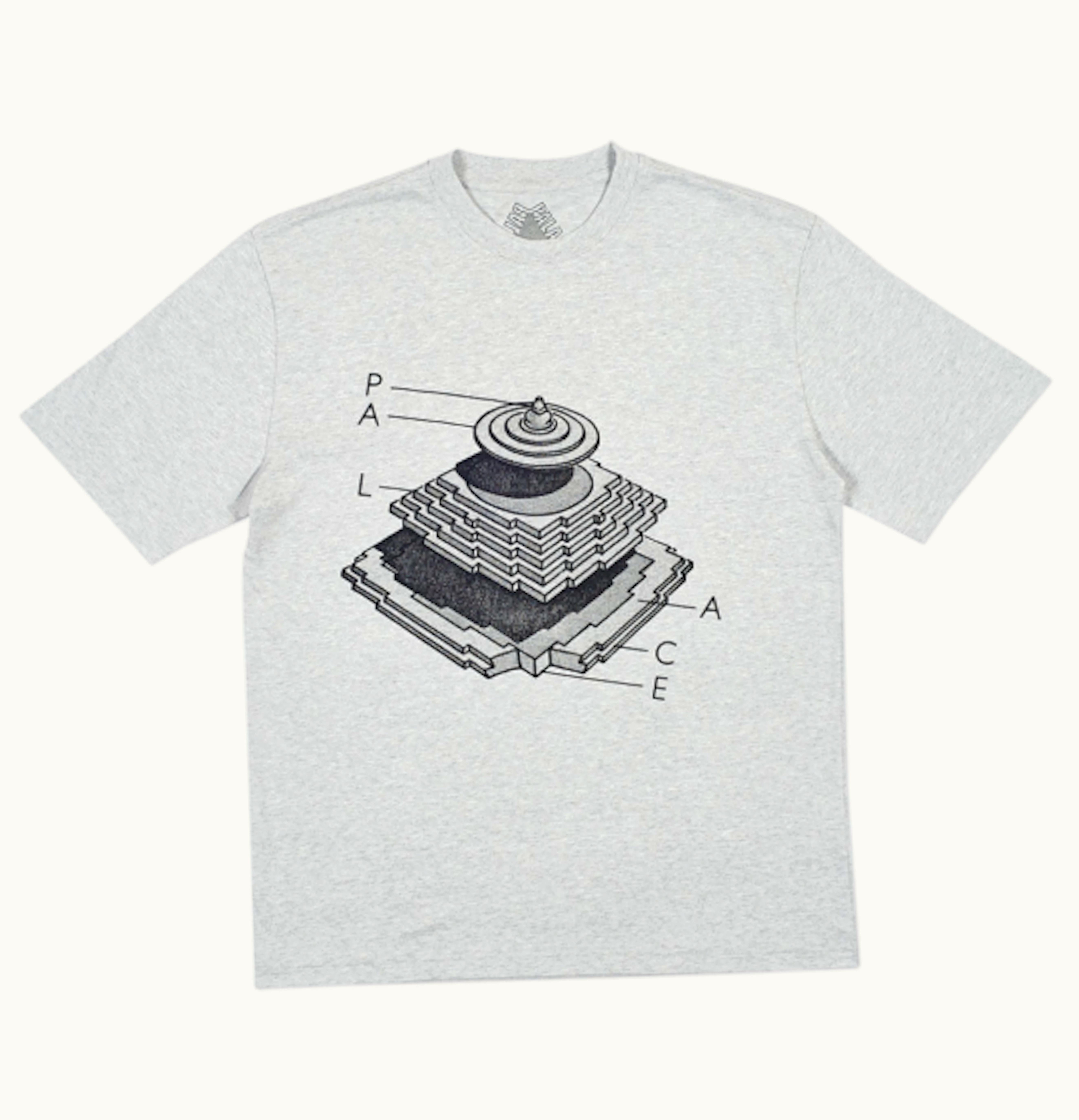 Palace Pyramidal T Shirt Grey Marl