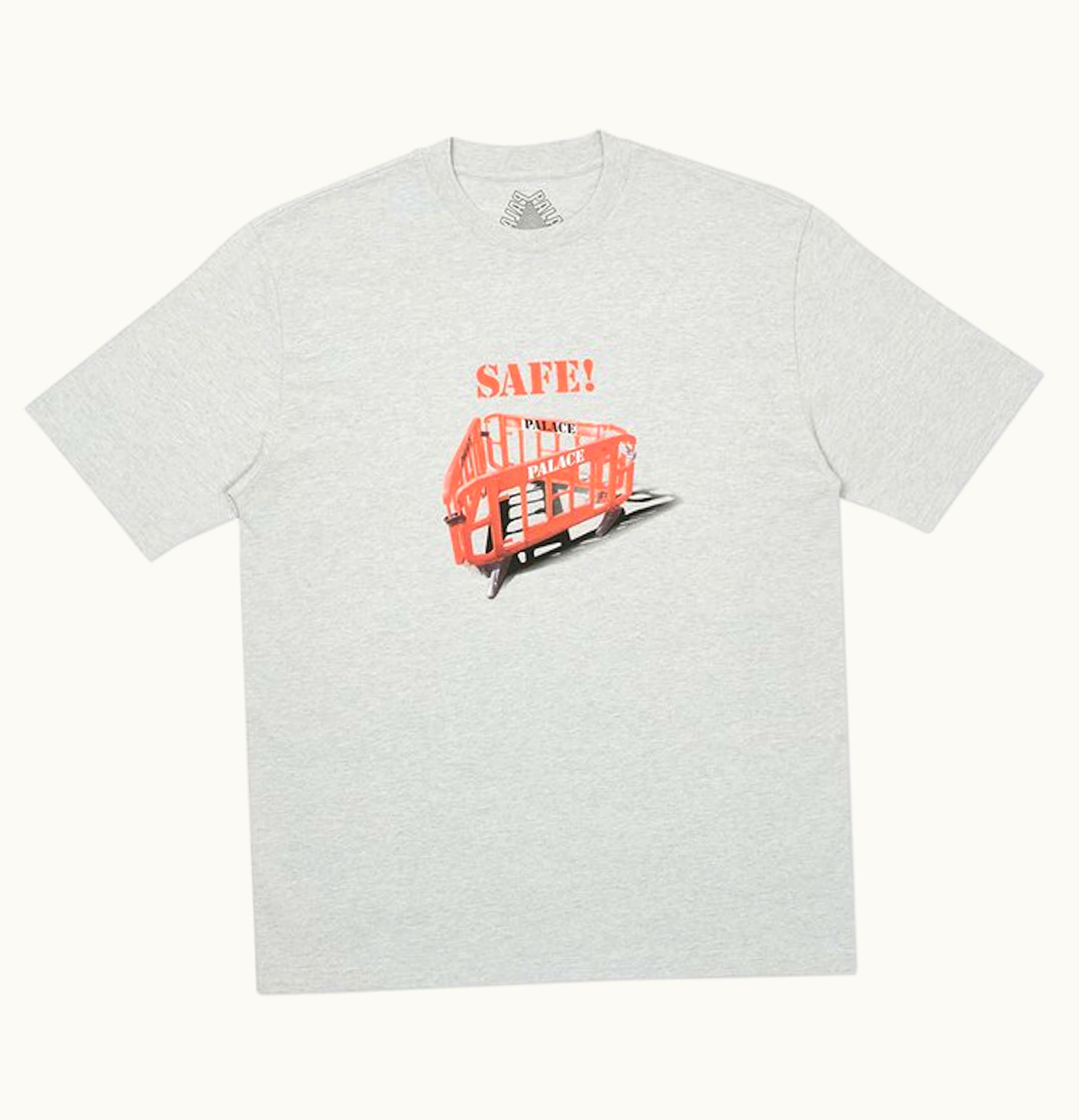 Palace Safety T Shirt Grey Marl