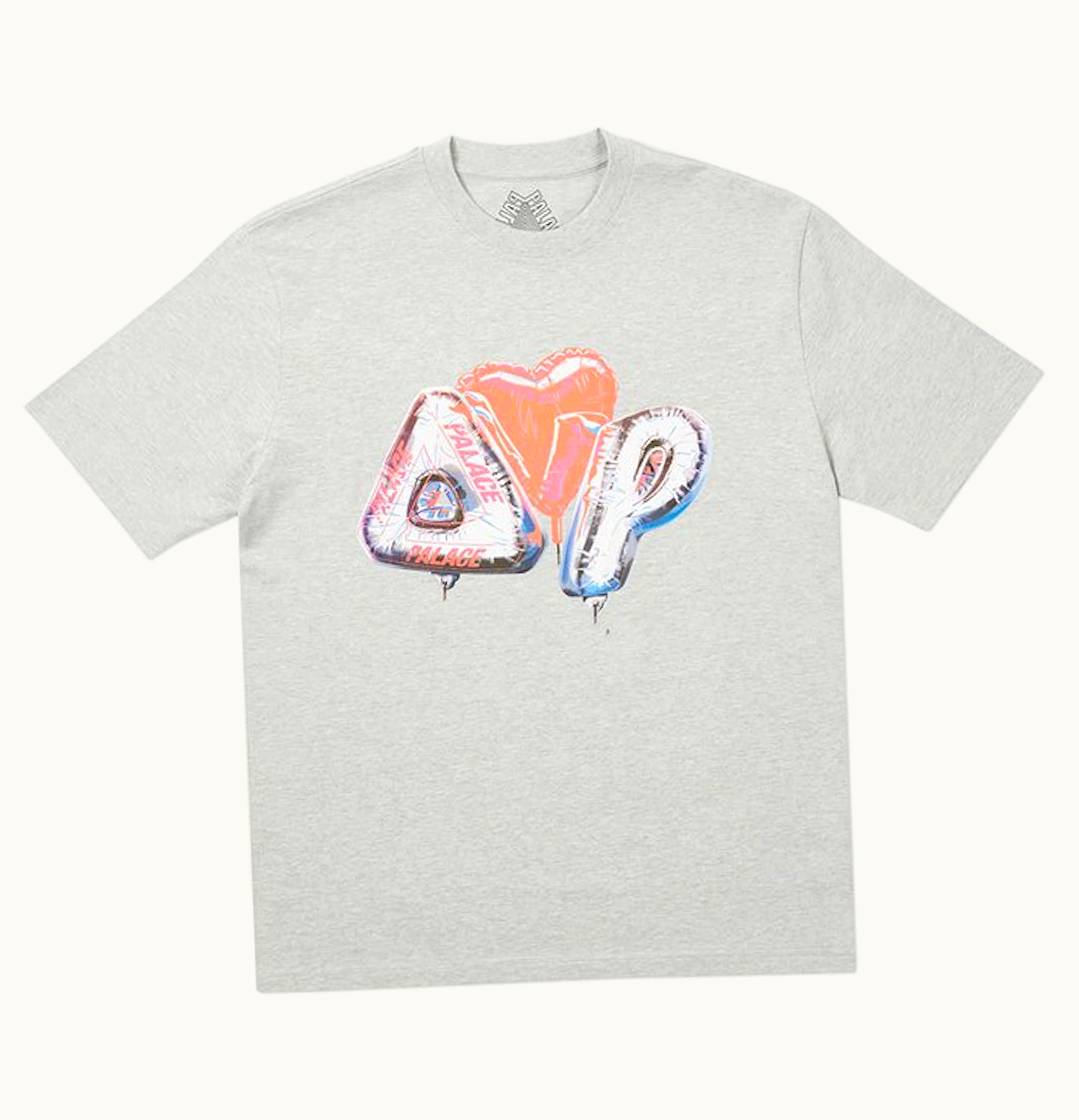 Palace Inflator T Shirt Grey Marl