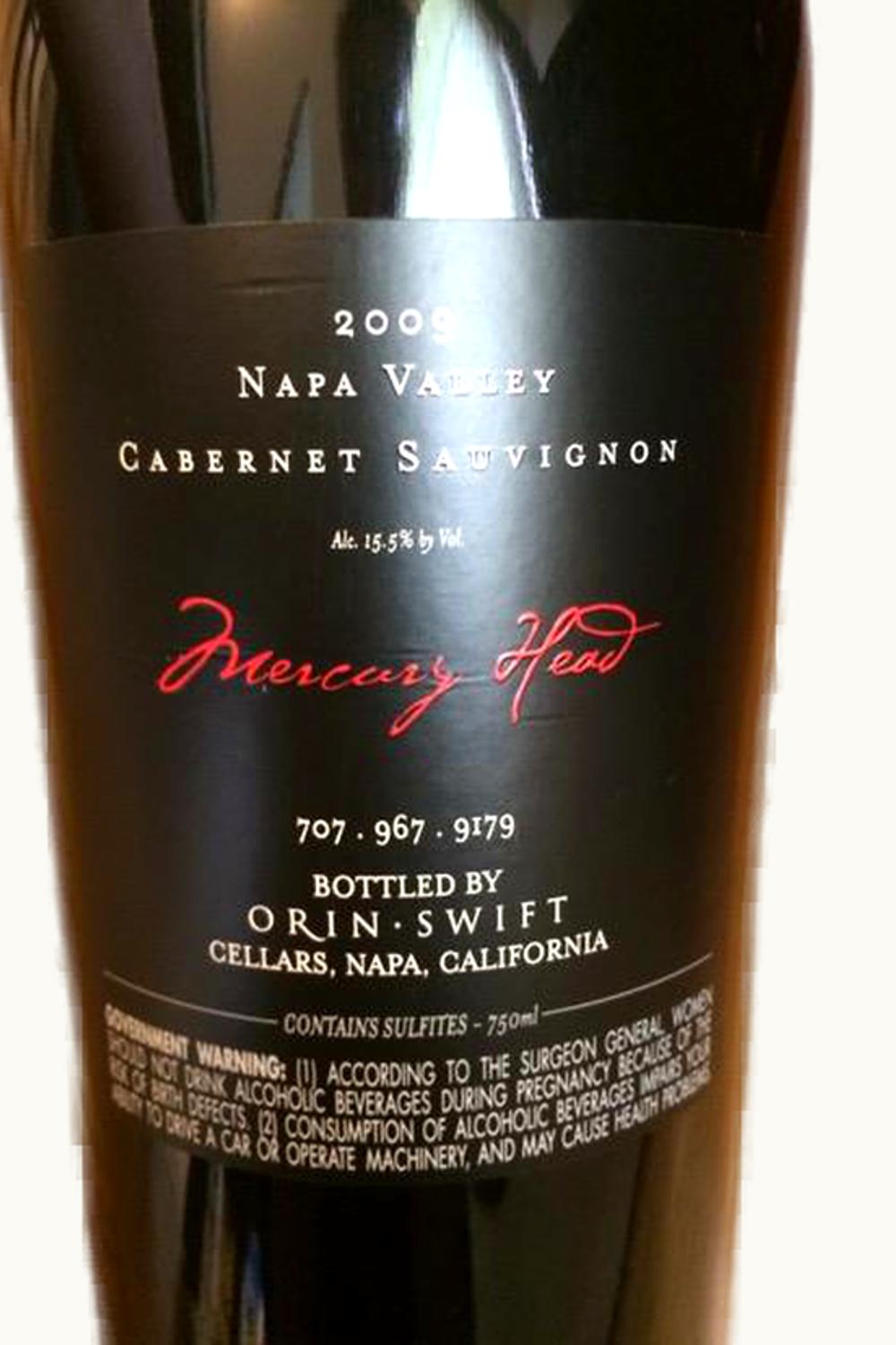 Orin Swift Orin Swift Mercury Head Cabernet Sauvignon, 2009