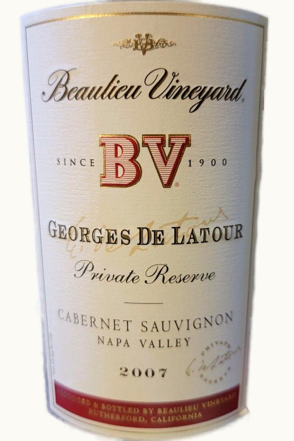 Beaulieu Vineyard Beaulieu Vineyard George de Latour Private Reserve Cabernet Sauvignon, 2007