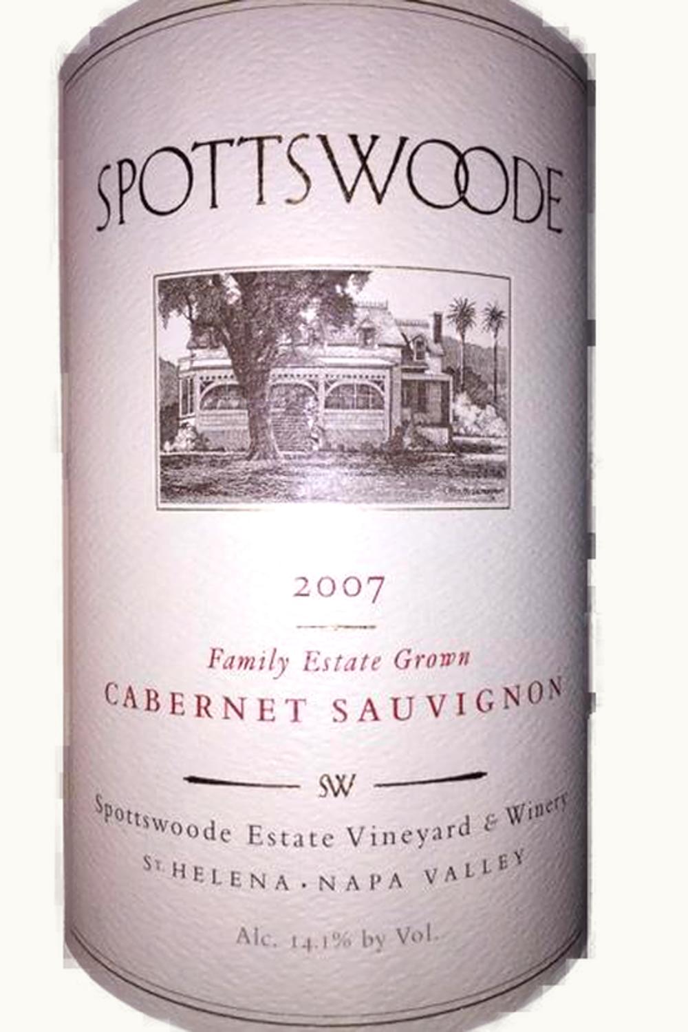 Spottswoode Spottswoode Family Estate Grown Cabernet Sauvignon, 2007