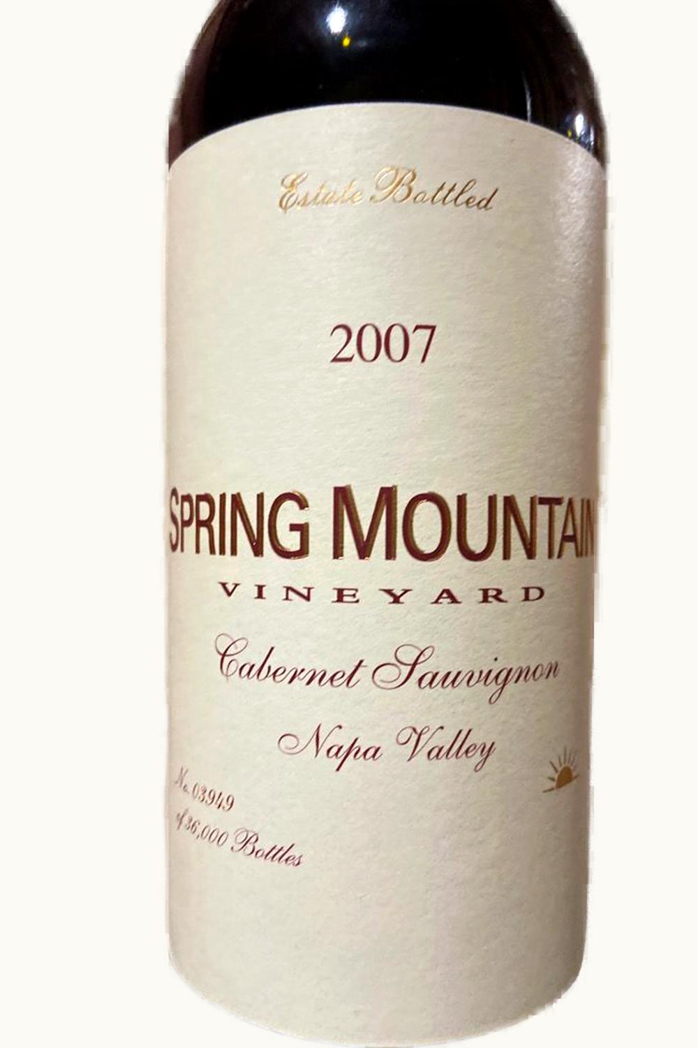 Spring Mountain Cabernet Sauvignon, 2007