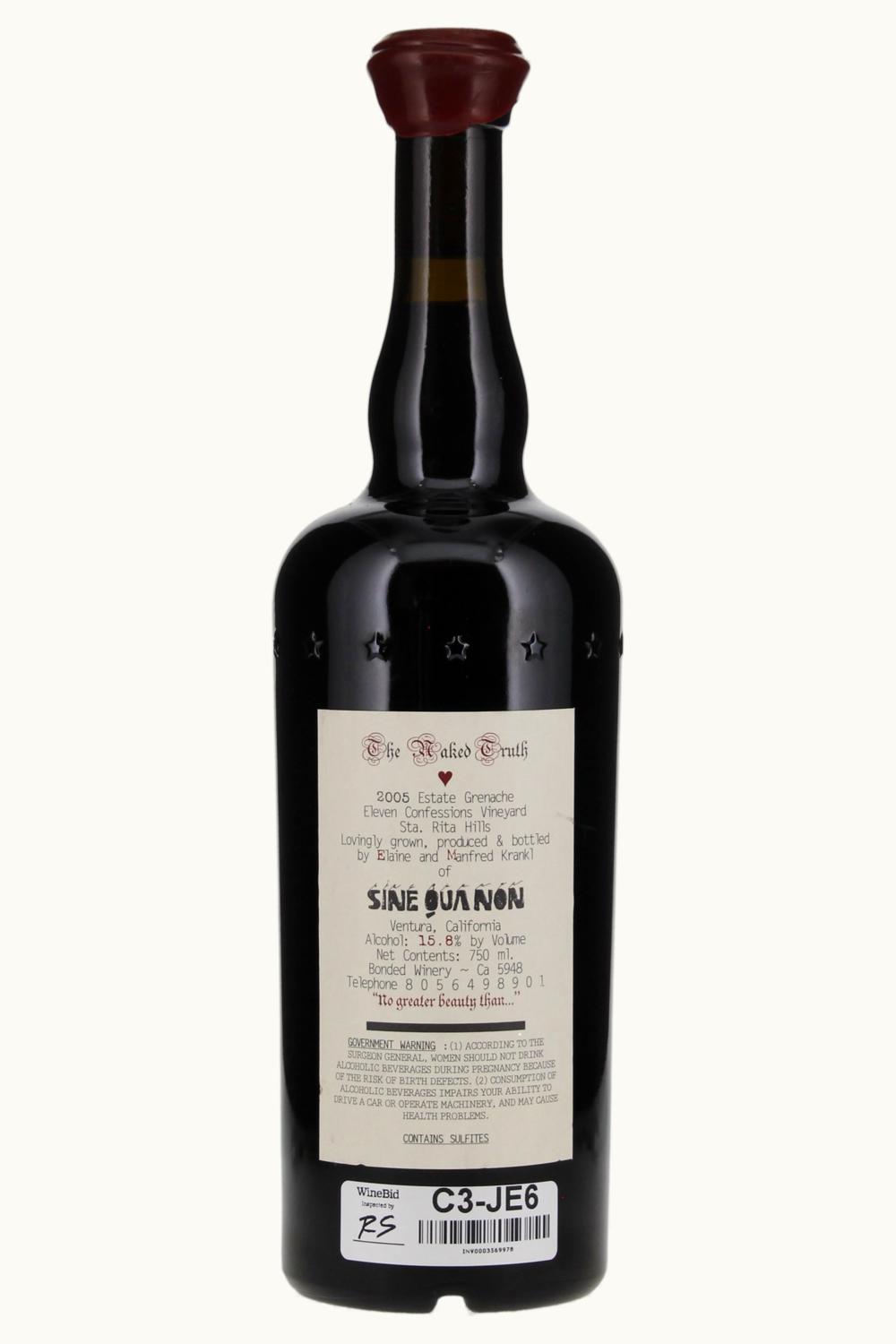 Sine Qua Non Sine Qua Non The Naked Truth Grenache, 2005