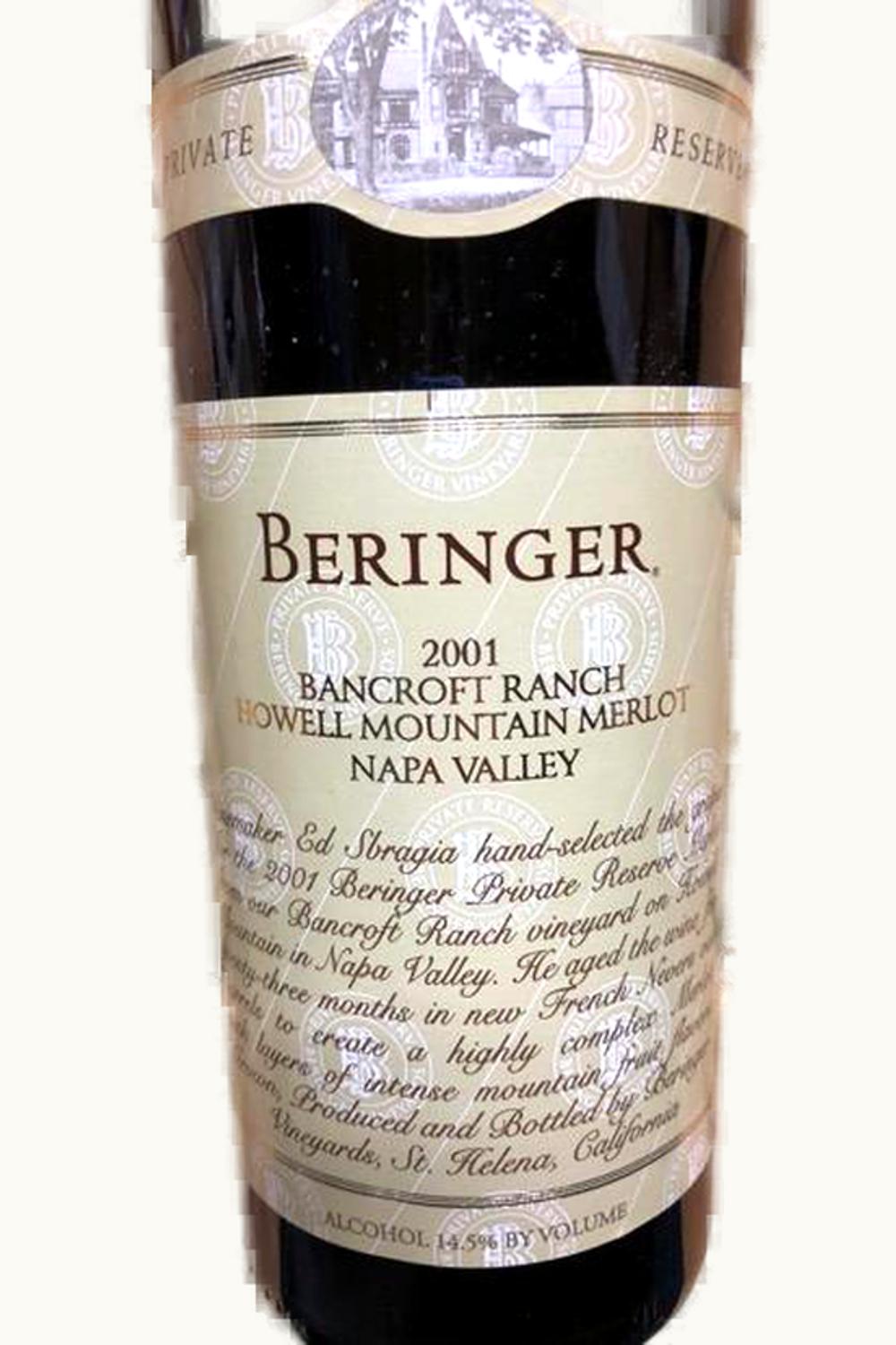 Beringer Bancroft Ranch Merlot, 2004