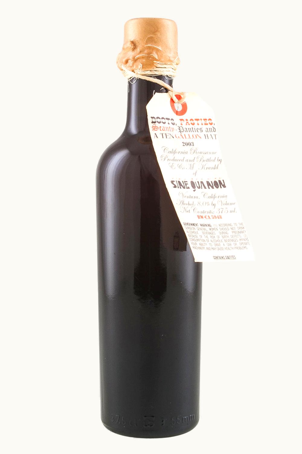Sine Qua Non Boots, Pastries, Scanty a Ten Gallon Hat TBA Roussanne, 2003