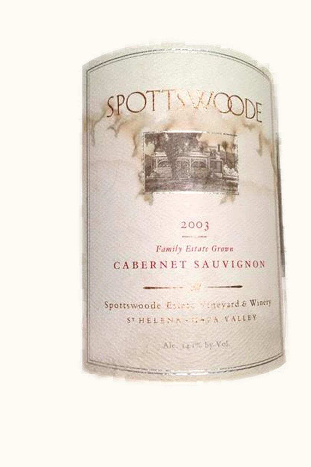 Spottswoode Estate Grown Cabernet Sauvignon, 2003