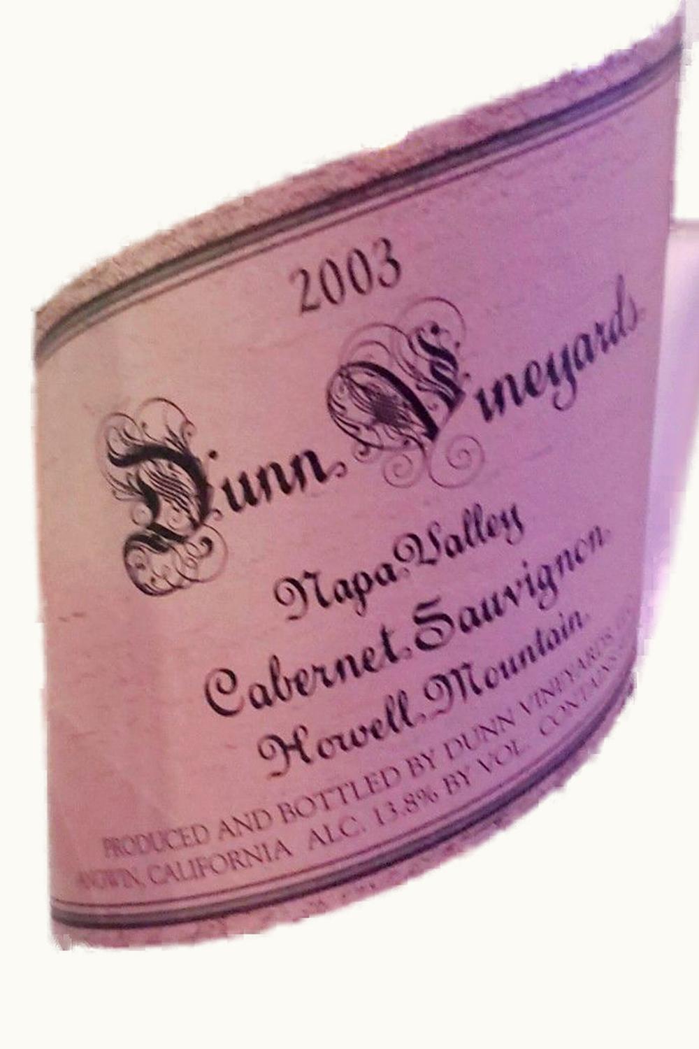 Dunn Cabernet Sauvignon, 2003