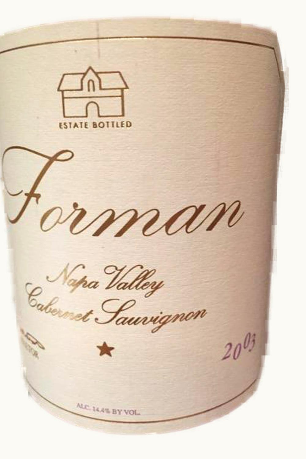 Forman Cabernet Sauvignon, 2003