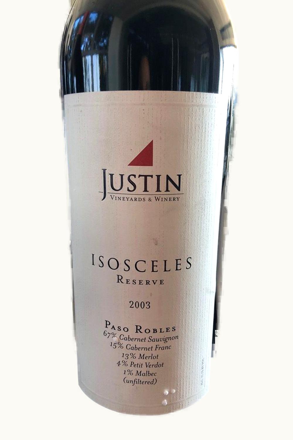 Justin Vineyards Isosceles Reserve, 2003
