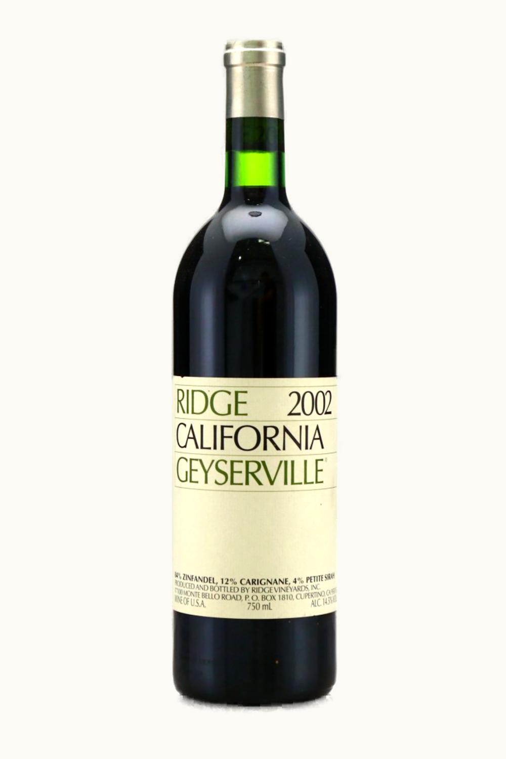 Ridge Vineyards Geyserville, 2002